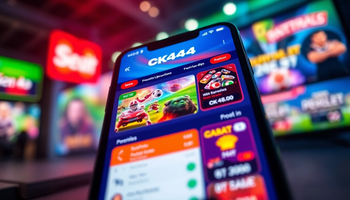 Screenshot highlighting the ck4444 com app with colorful casino games, sports betting options, and promotional banners for user engagement, easy navigation, and seamless experience.