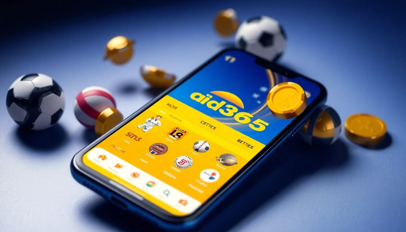 Gold365 online betting platform with live sports and casino games on a mobile device for immersive gambling experience.