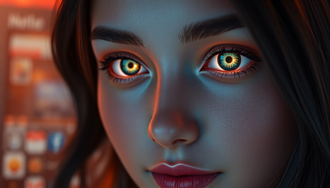 AI girlfriend engaging in a natural, open conversation with a user through a sleek digital interface, emphasizing realistic interaction and unfiltered chat.