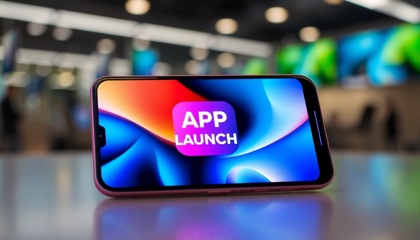 App Launch News highlights new mobile app release with engaging visuals and user interface