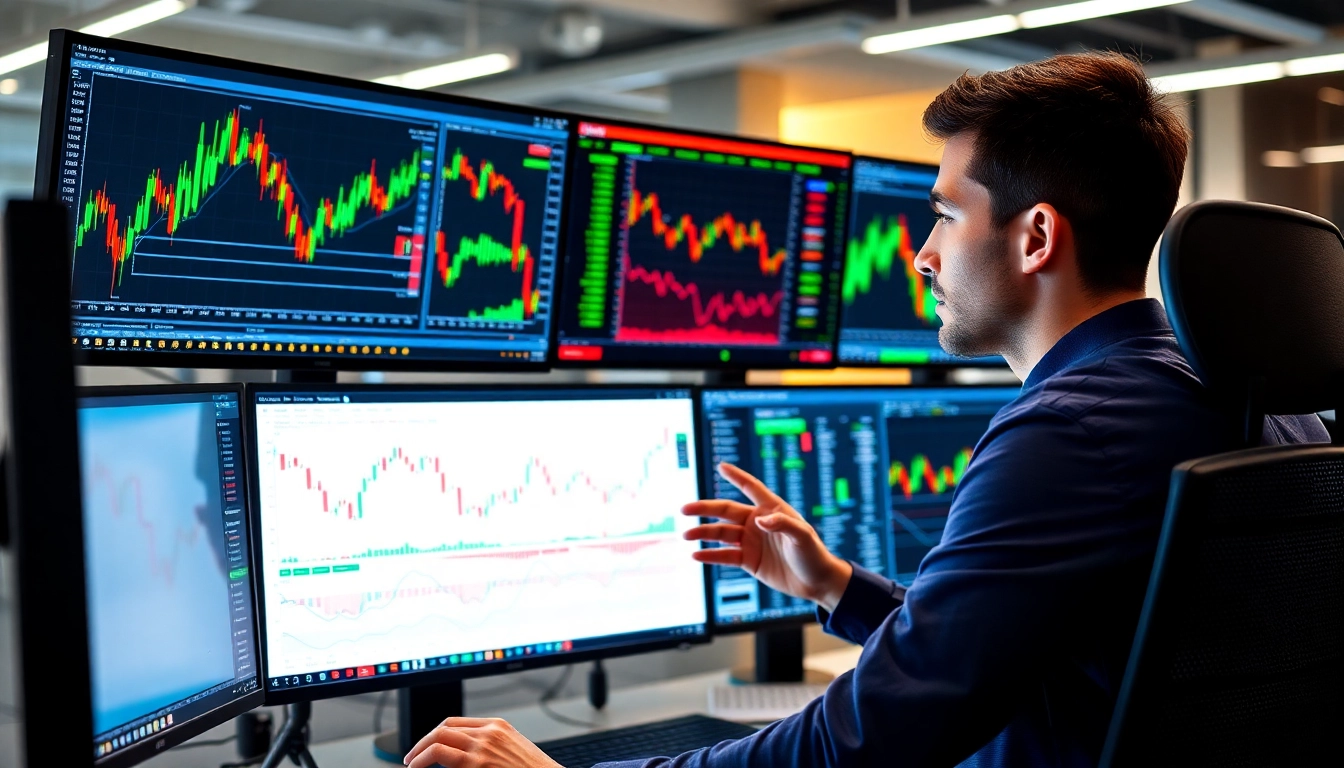 Online Trading for Beginners User-friendly platform with traders reviewing stocks in a bright