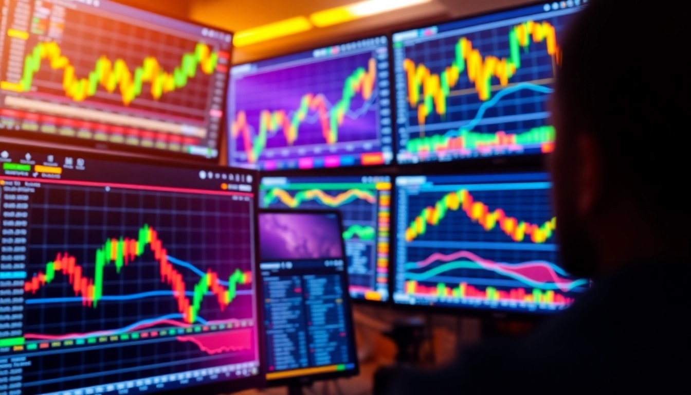 Trading view platform showcasing real-time market charts and trading tools for investors